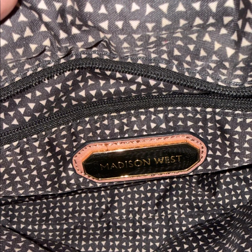 Madison West Dusty Rose Leather Crossbody with Tassel - Picture 2 of 9